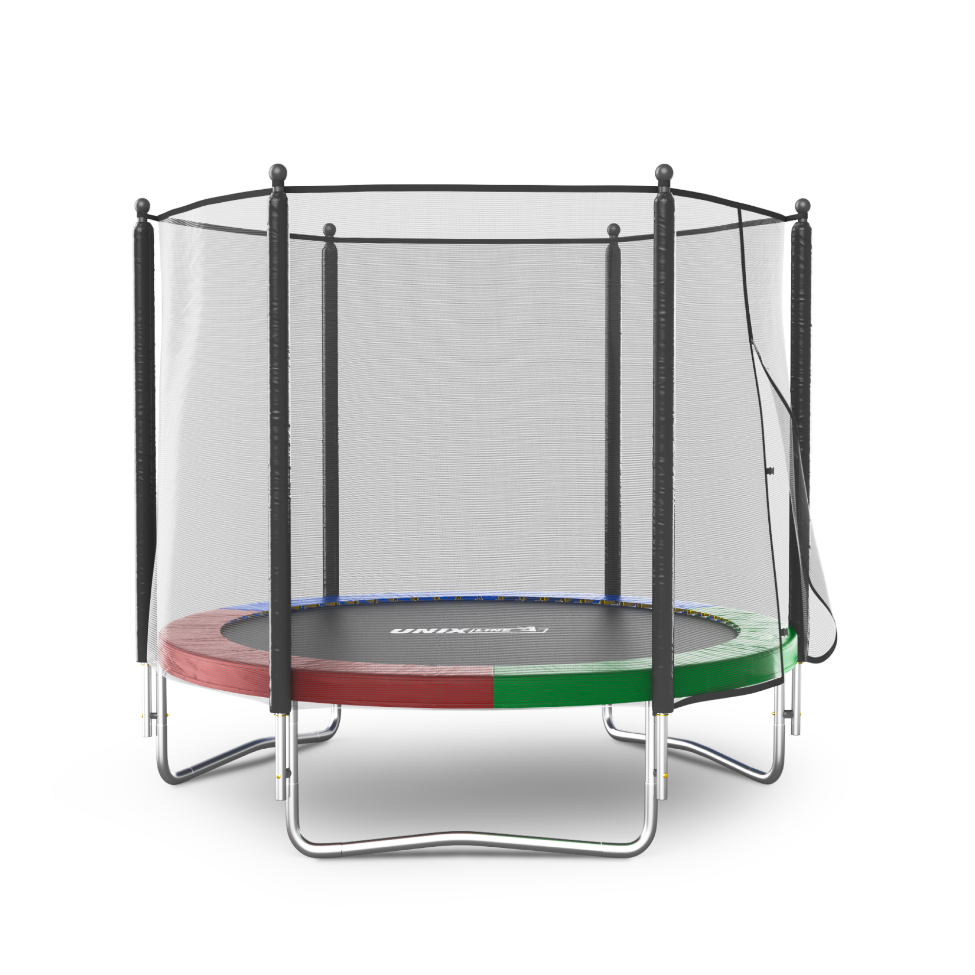 Батут каркасный Simple 8 ft UNIX line Color с внешней защитной сеткой общий диаметр 244 см до 140 кг - фото 19