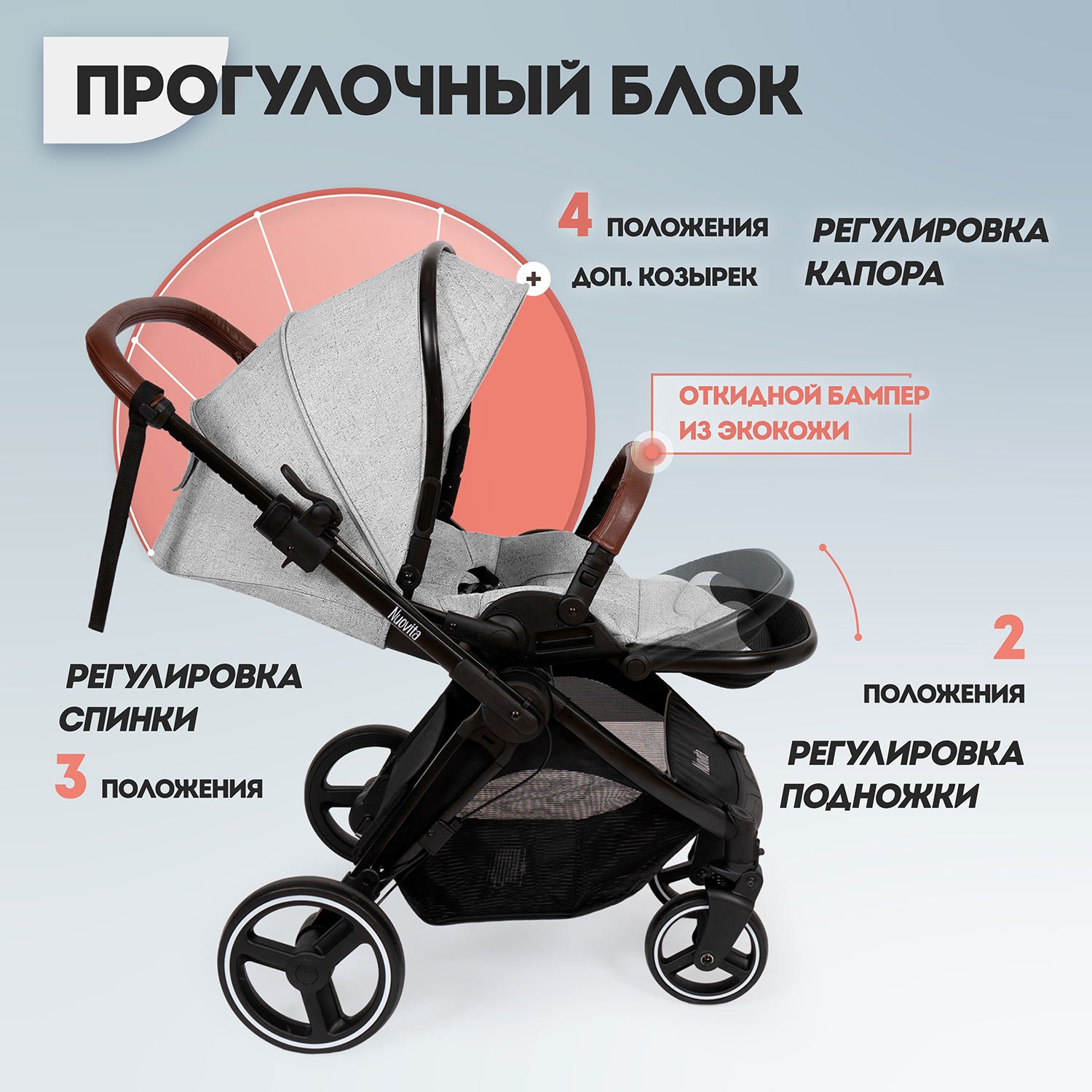 Коляска 3в1 Nuovita Edel 3в1 - фото 4