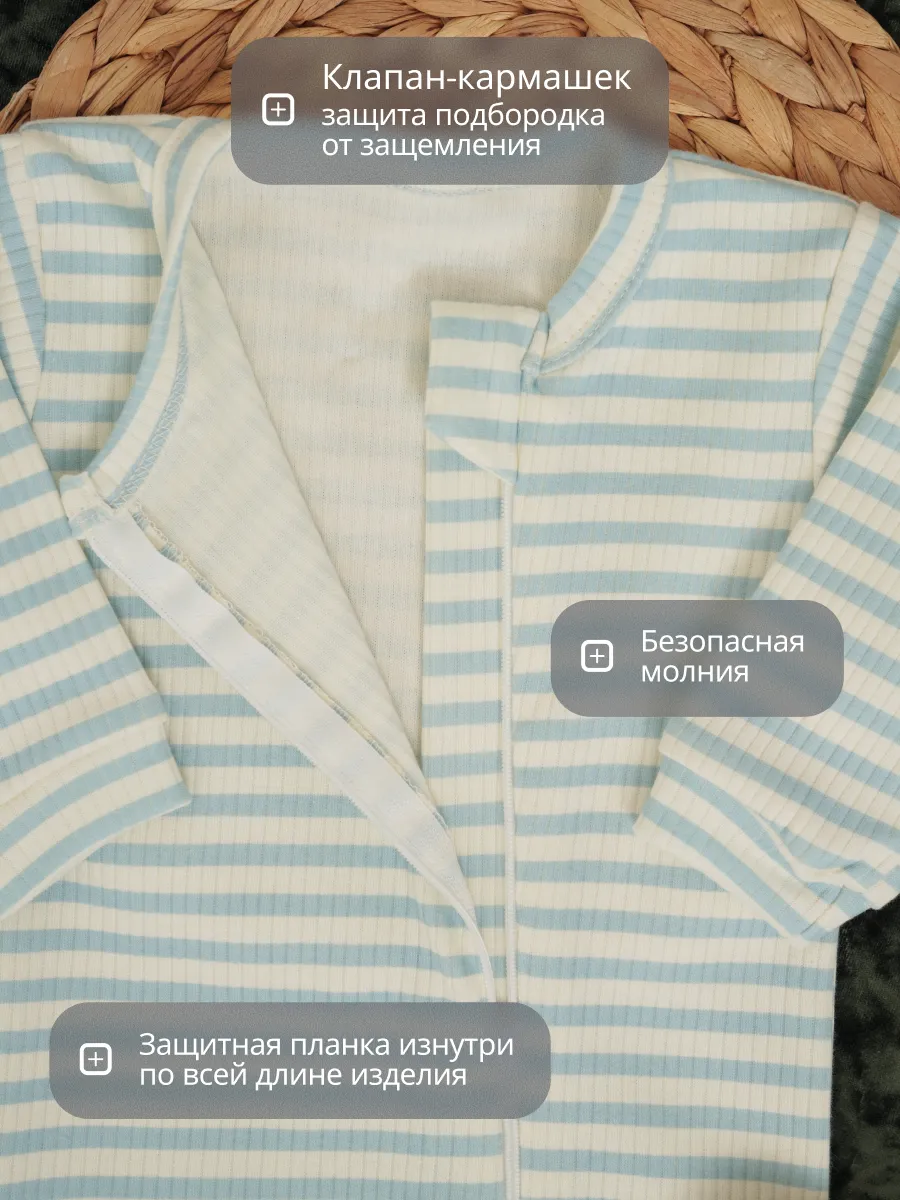 Комбинезон 3 шт Супер Пупс нбр/3пр/кмбнмол/голубыерыбки - фото 8