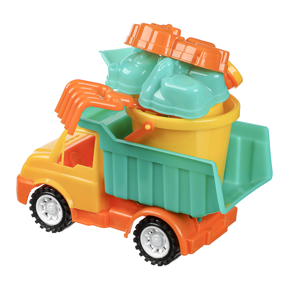 Песочный набор Игроленд Машинка-грузовик 7 предметов 7 предм. - фото 13
