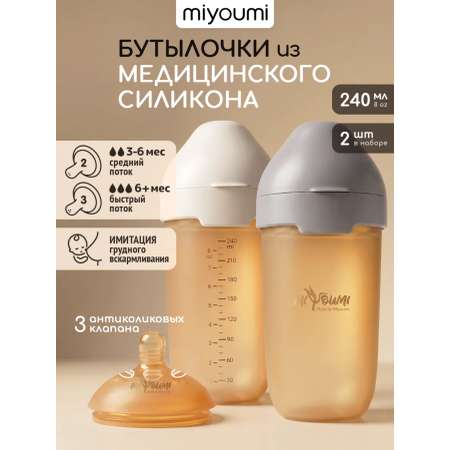 Бутылочка Miyoumi Anti-Colic 240 мл 2 шт.