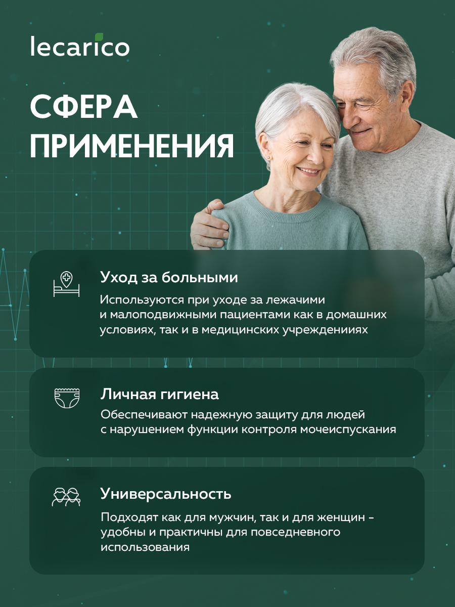 Пелёнки одноразовые Lecarico 60х90 см 1 упак. 30 шт. - фото 6