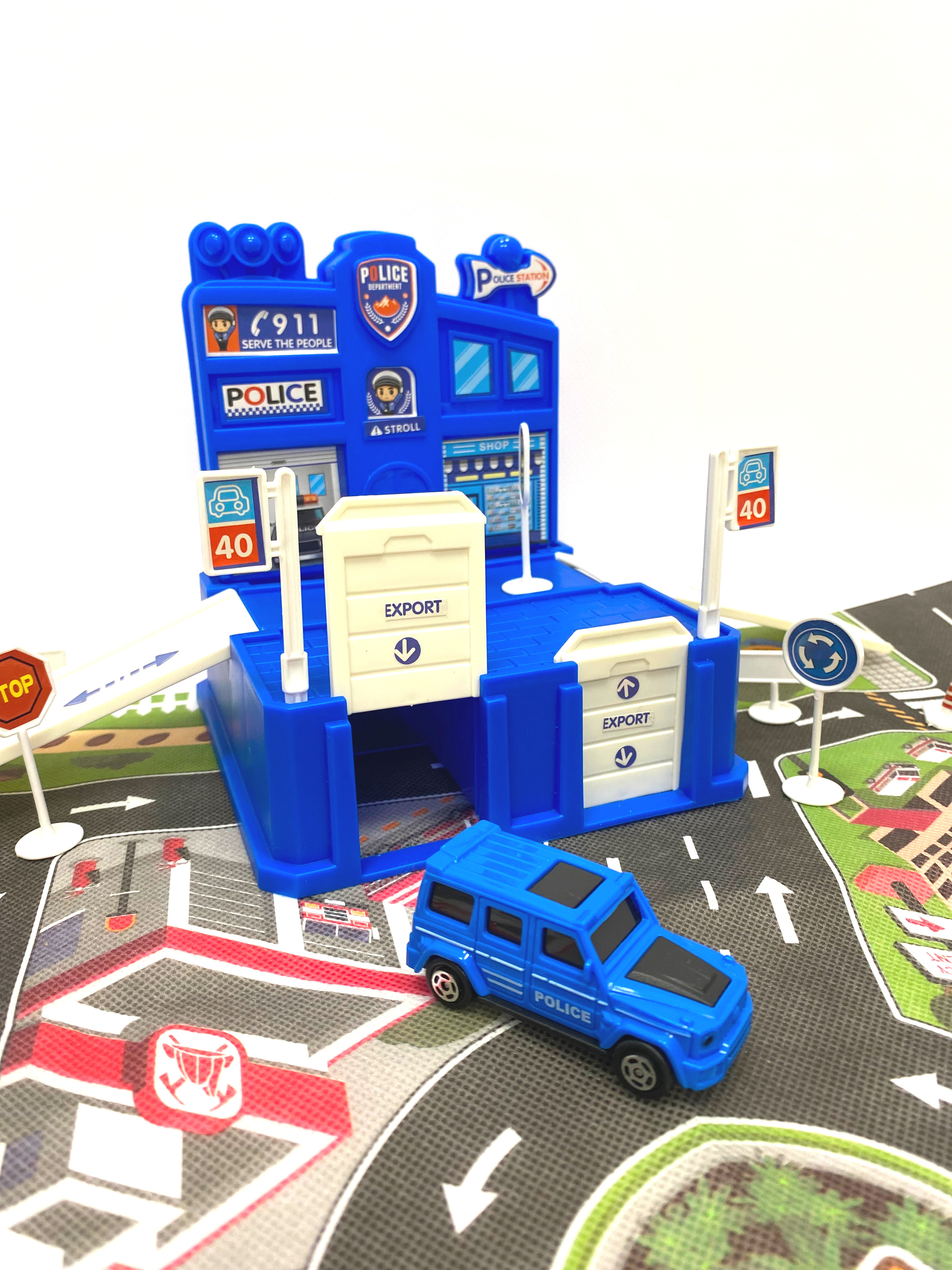Парковка SHARKTOYS с 1 машинкой, игровой коврик 22200072 - фото 4