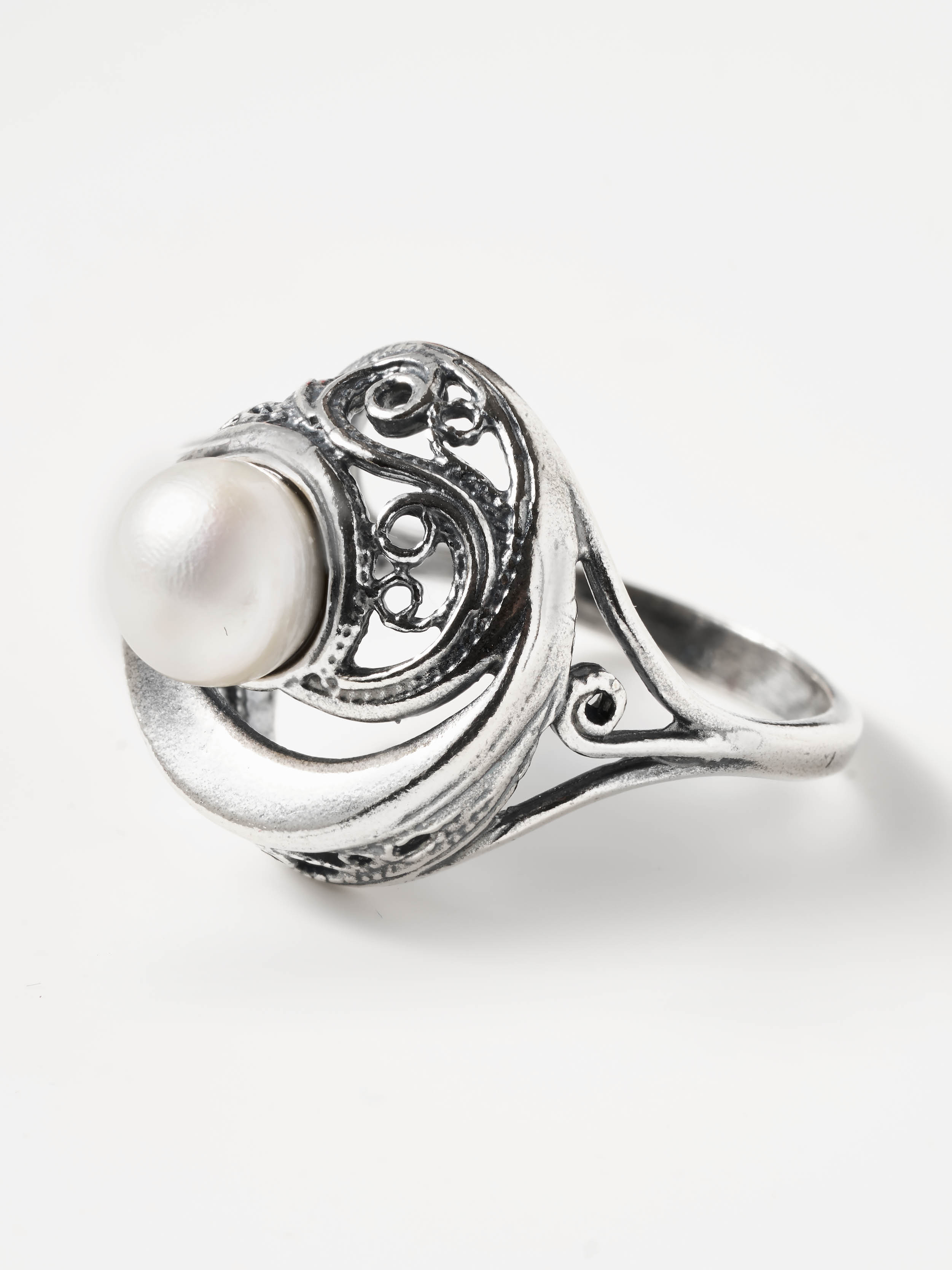 Кольцо Shine and Beauty 80243-103-к-белыйжемчуг - фото 6