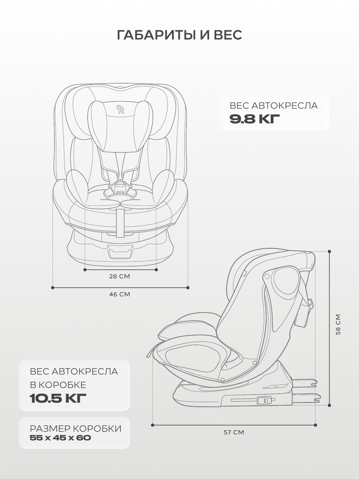 Автокресло Rant Nitro Isofix 0+/1/2/3 (0-36 кг) серый - фото 2