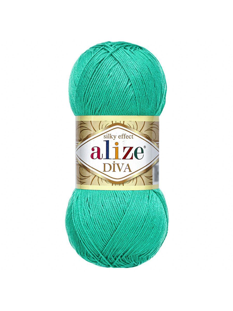 Пряжа Alize для вязания универсальная легкая Diva микрофибра 100г 350м 5 шт 610 нефрит - фото 4