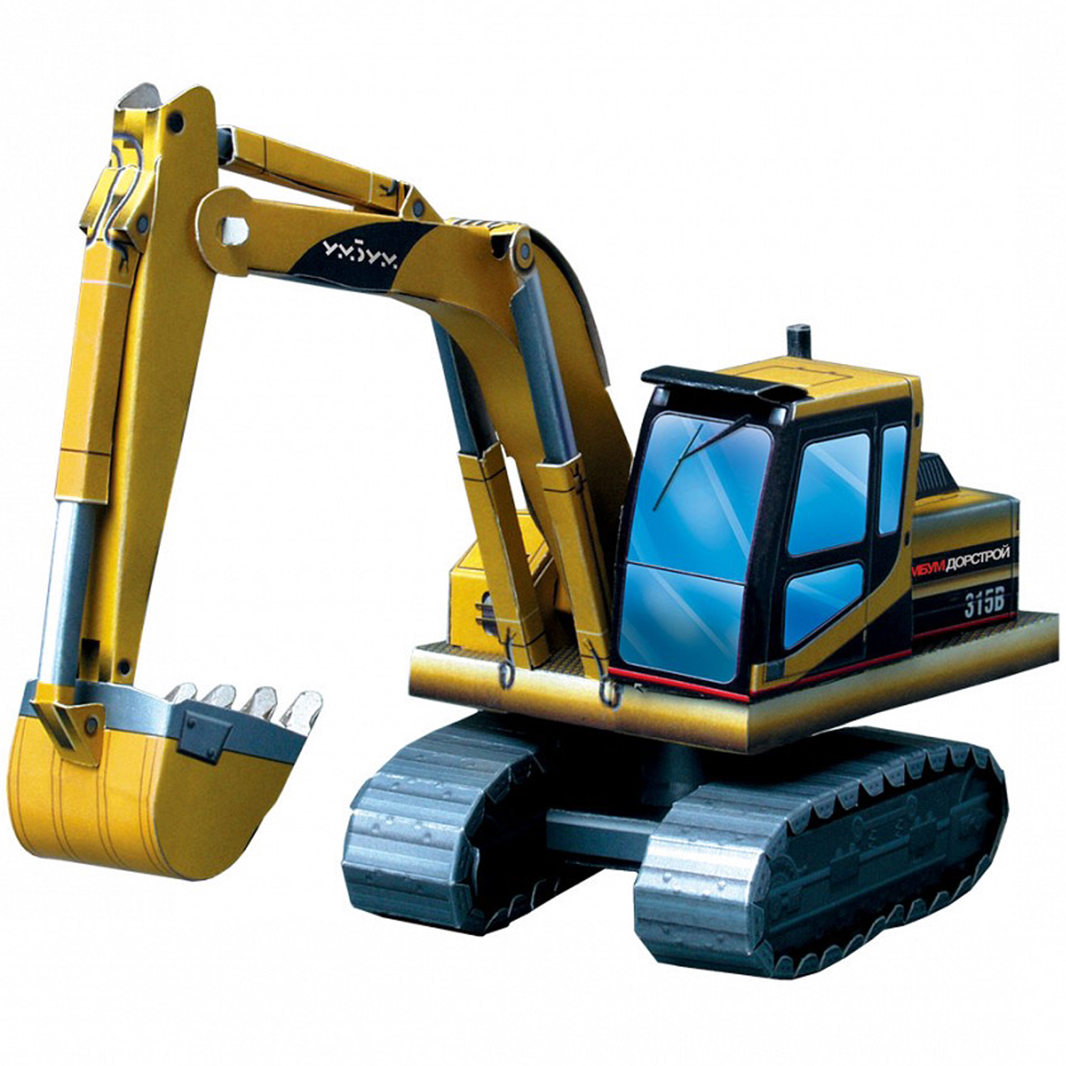 Сборная модель Умная бумага Экскаватор 052 - фото 1