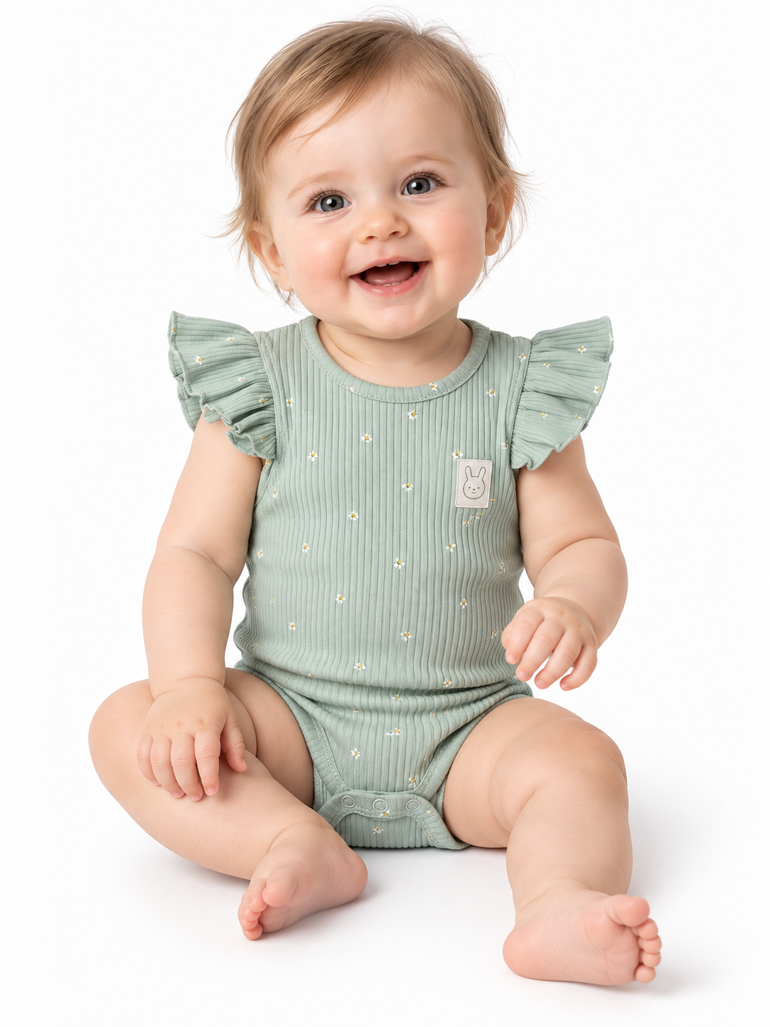 Изображение товара Боди Крошка Я Olives 86 зеленое с воланами всесезонное комфортное Изображение товара Боди Крошка Я Olives 86 зеленое с воланами всесезонное комфортное