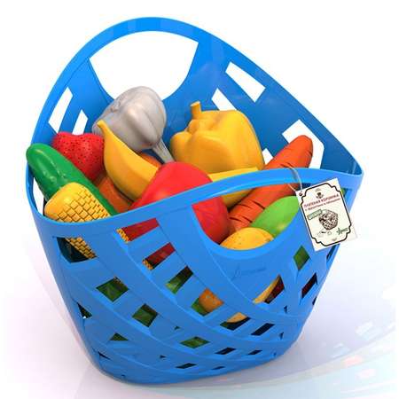 Игровой набор Нордпласт продукты, тележки и корзинки