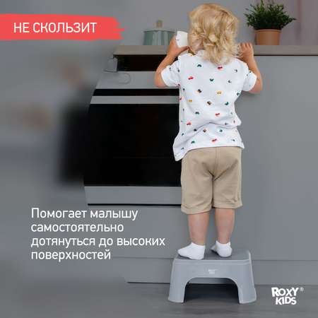 Ступенька детская ROXY-KIDS для унитаза и кровати цвет серый