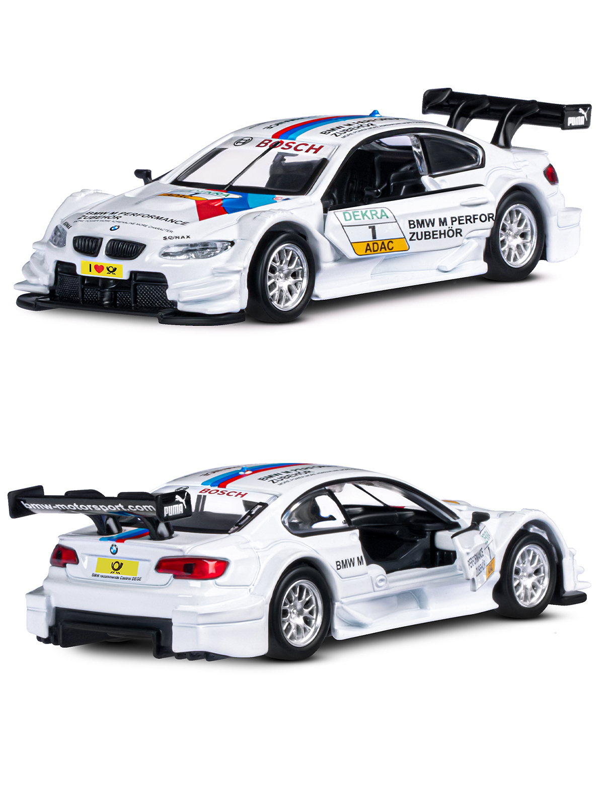 Автомобиль АВТОпанорама BMW M3 DTM 1:42 JB1200141 - фото 7