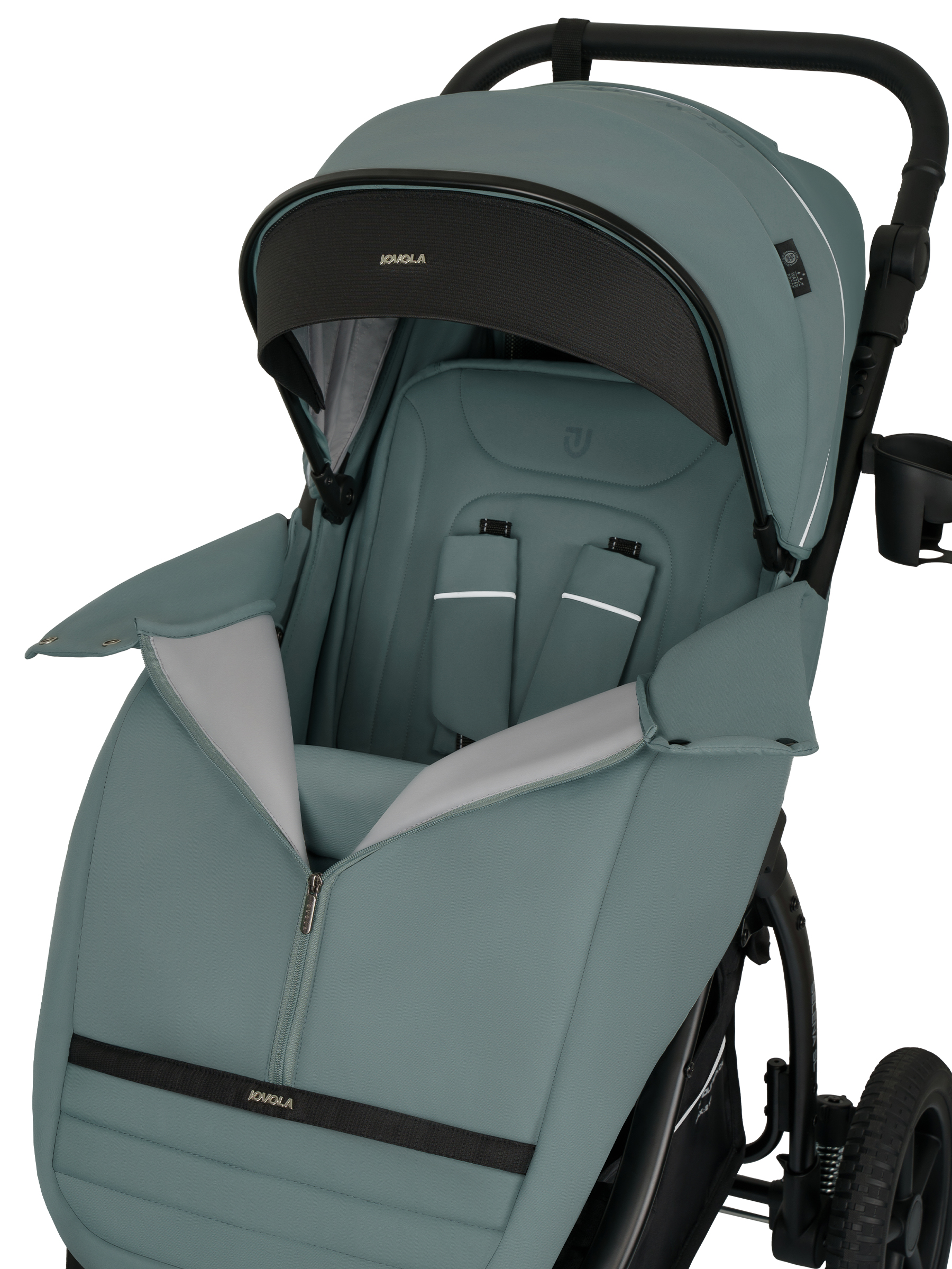 Коляска прогулочная JOVOLA Selena SL, всесезонная зеленый - фото 31
