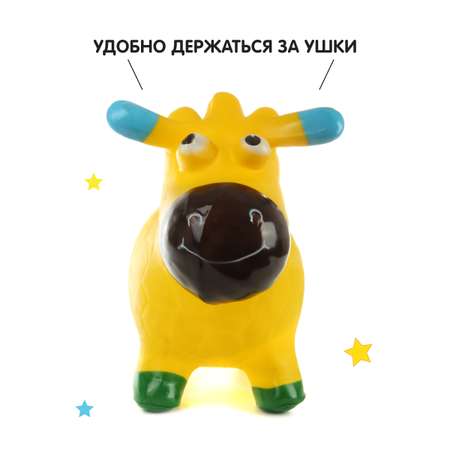 Прыгун Veld Co Детская надувная игрушка тренажер 40х60 см Бычок желтый