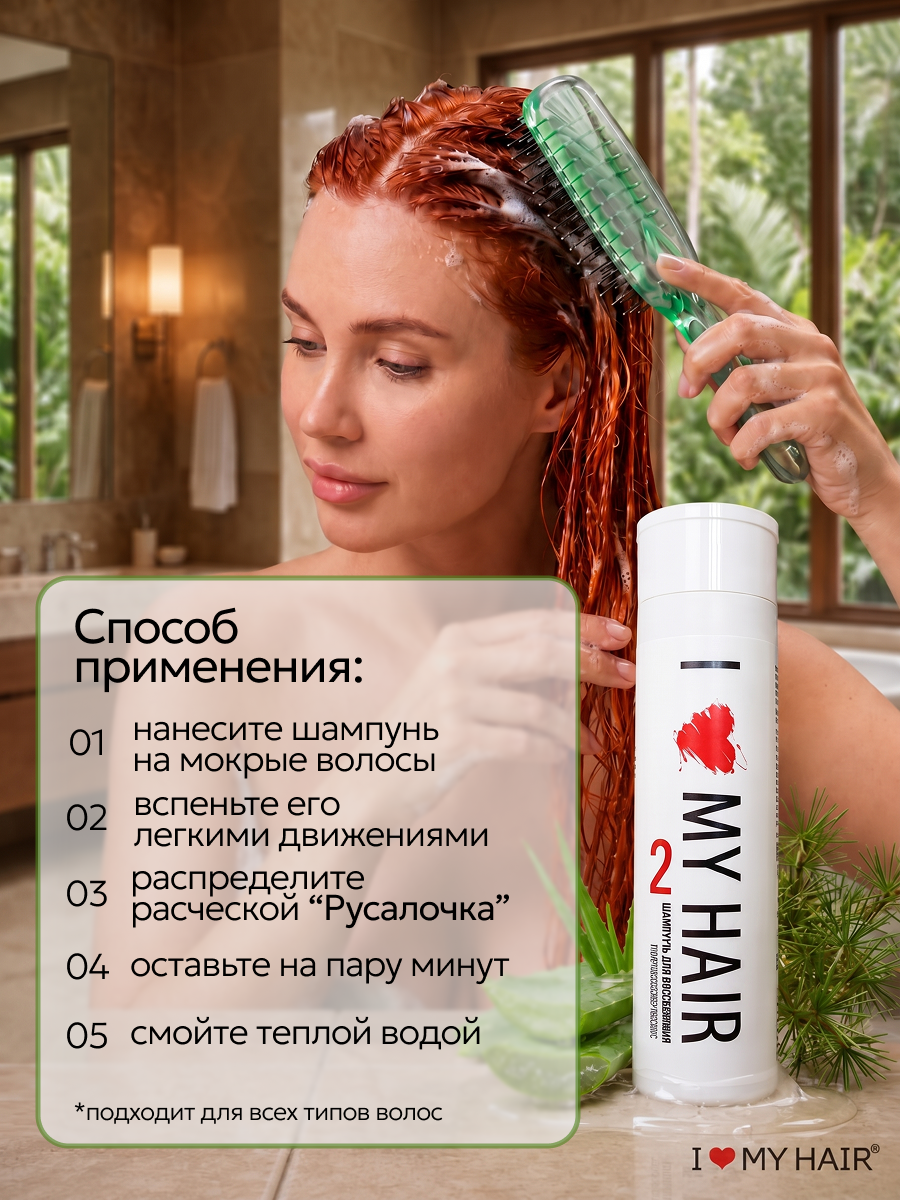 Шампунь I LOVE MY HAIR Косметика 250 мл 1 шт. - фото 5