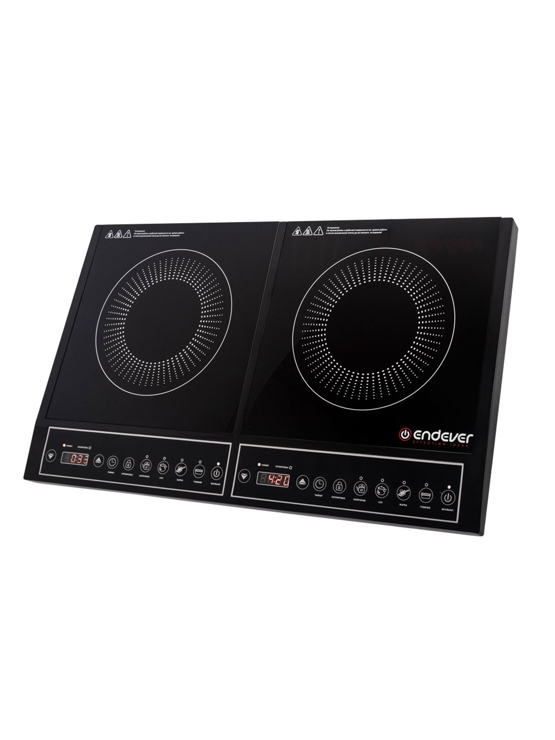 Плитка электрическая индукционного типа ENDEVER Skyline IP-73 4000 Вт 4 программы Черный хрусталь - фото 2