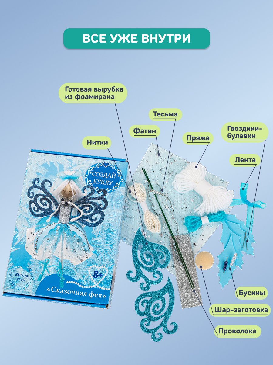 Набор для творчества Волшебная мастерская сборка Сказочная фея - фото 5