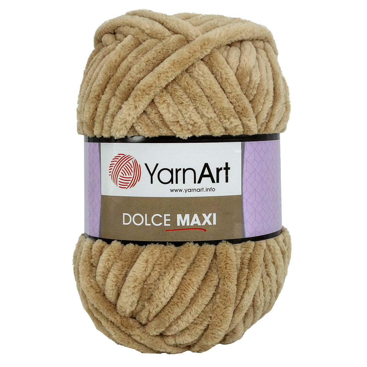 Пряжа для вязания YarnArt Dolce Maxi 200 гр 70 м микрополиэстер объемная мягкая 2 мотка 747 св-коричневый - фото 1