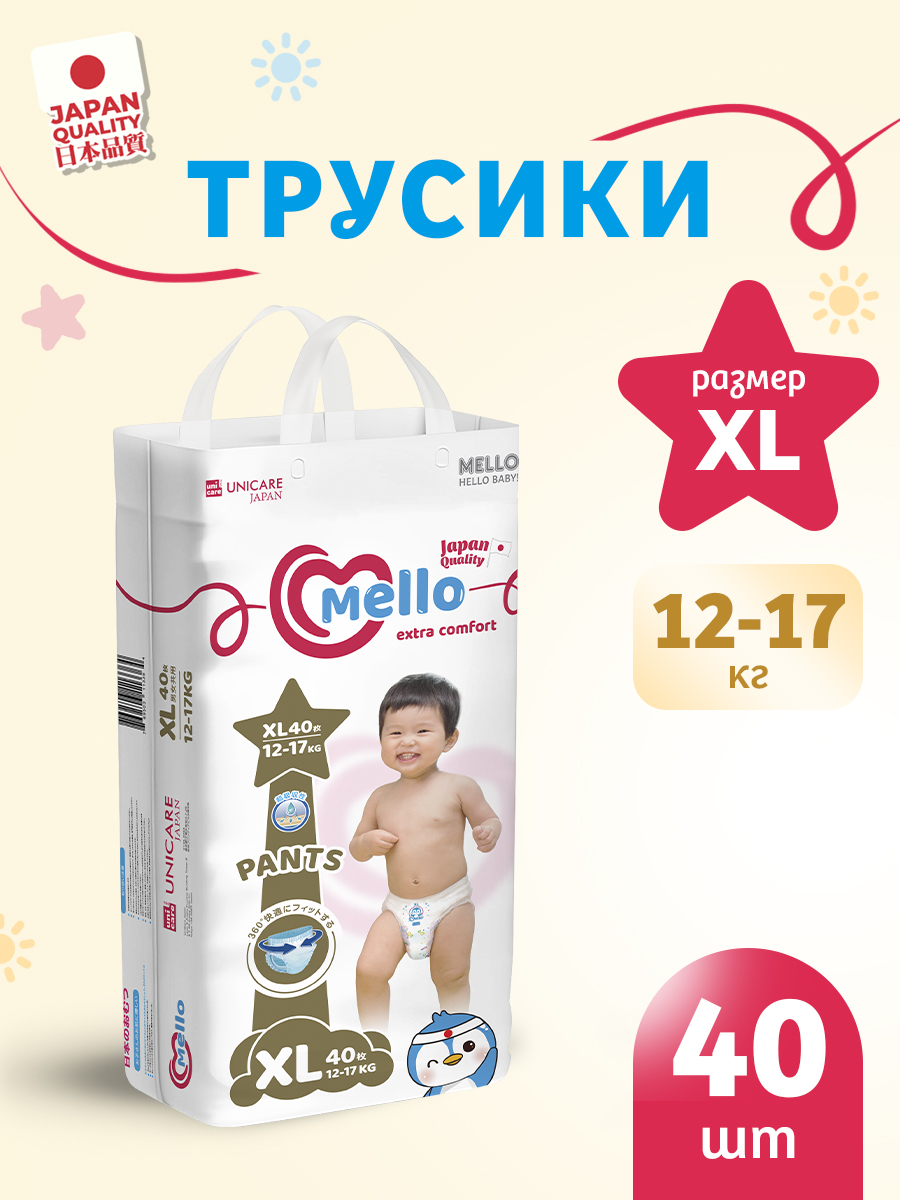 Трусики MELLO Comfort 5 (12-17 кг) 40 шт. - фото 1
