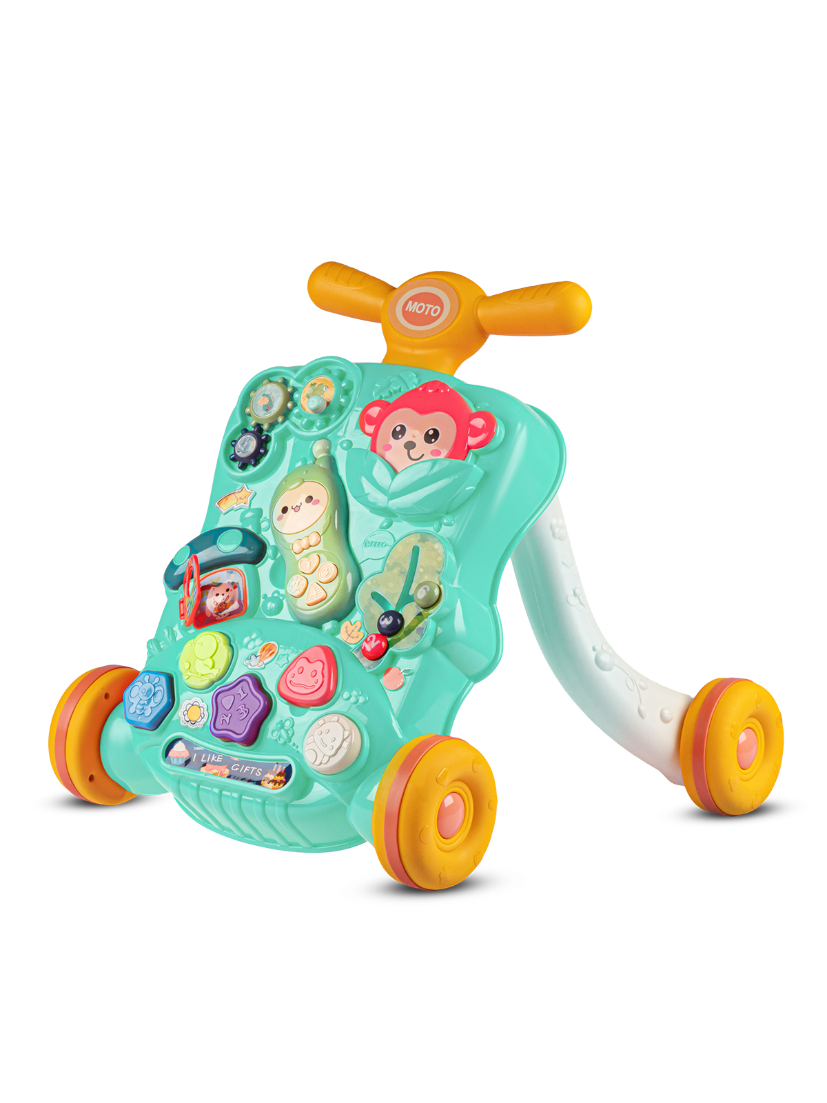 Ходунки Smart Baby Музыкальный бизиборд 3 в 1 бирюзовый - фото 11