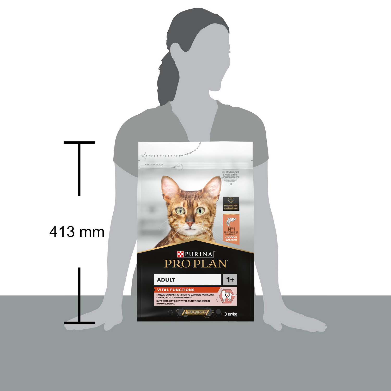 Корм сухой для кошек PRO PLAN VITAL FUNCTIONS 3 кг с лососем - фото 16