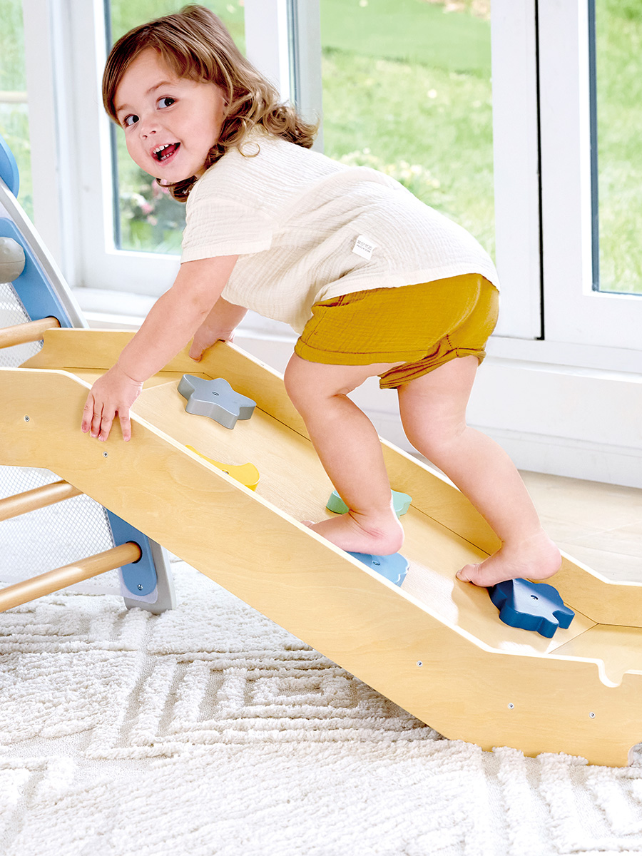 Детский игровой комплекс "4-в-1" Hape Пиклер с горкой, скалодром E1222_HP - фото 4