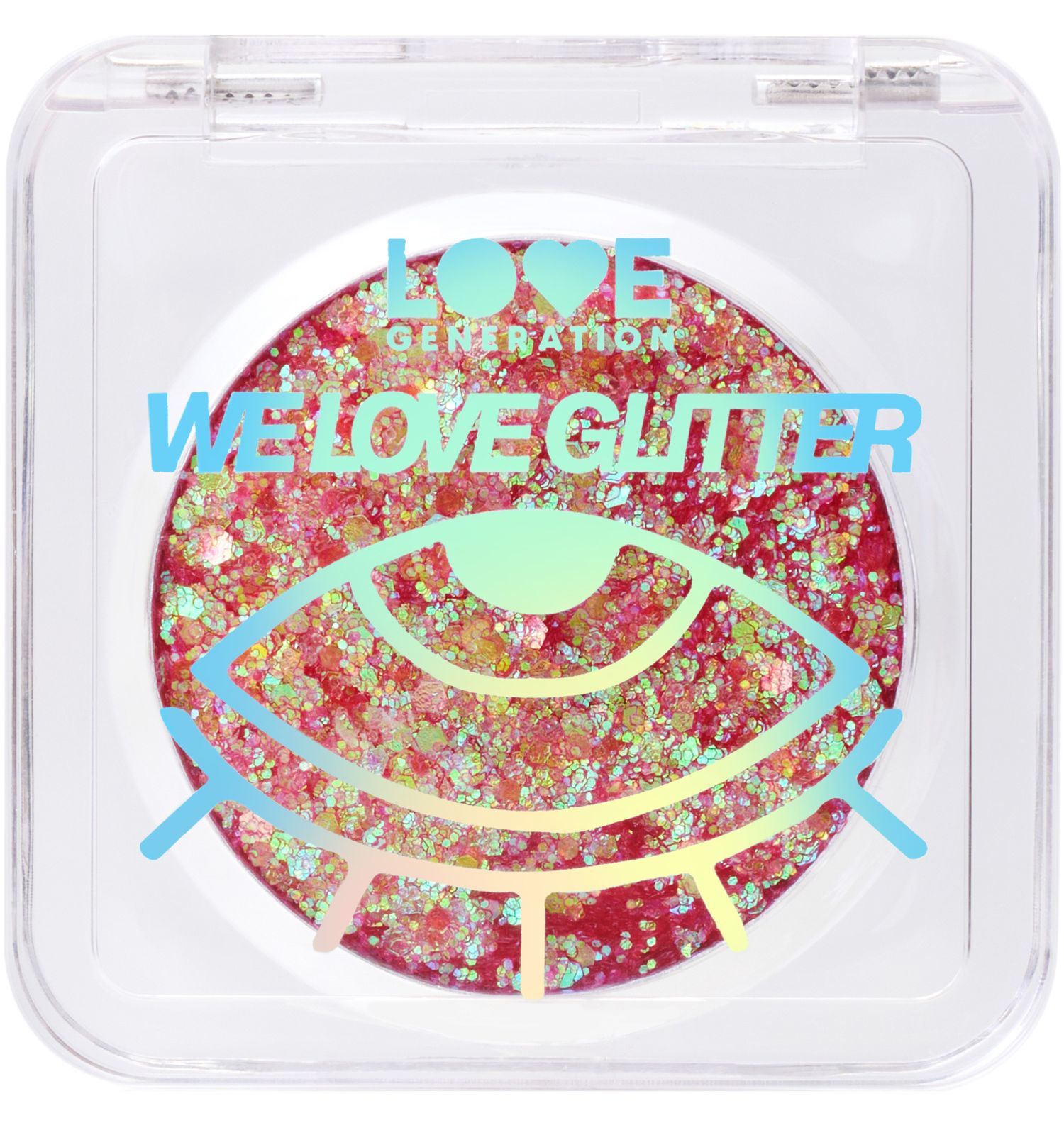Глиттер для лица Love Generation We love glitter кремовая основа яркое сияние тон 01 красно-фиолетовый 1.8г - фото 1