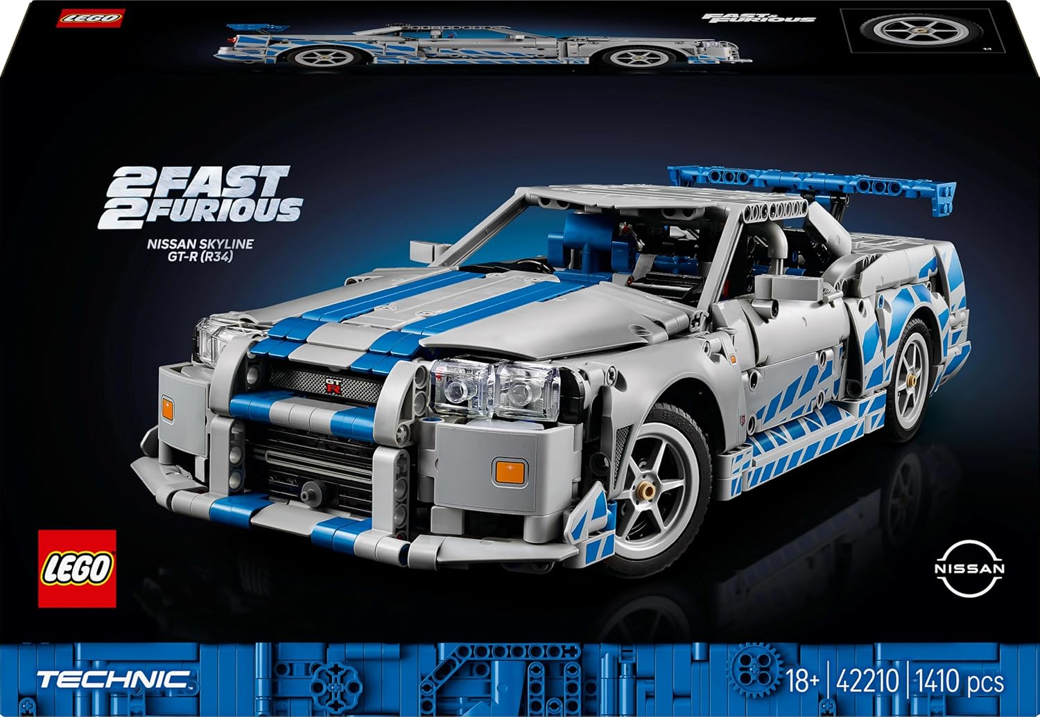 Конструктор LEGO Technic Nissan Skyline GT-R 1410 дет. - фото 4