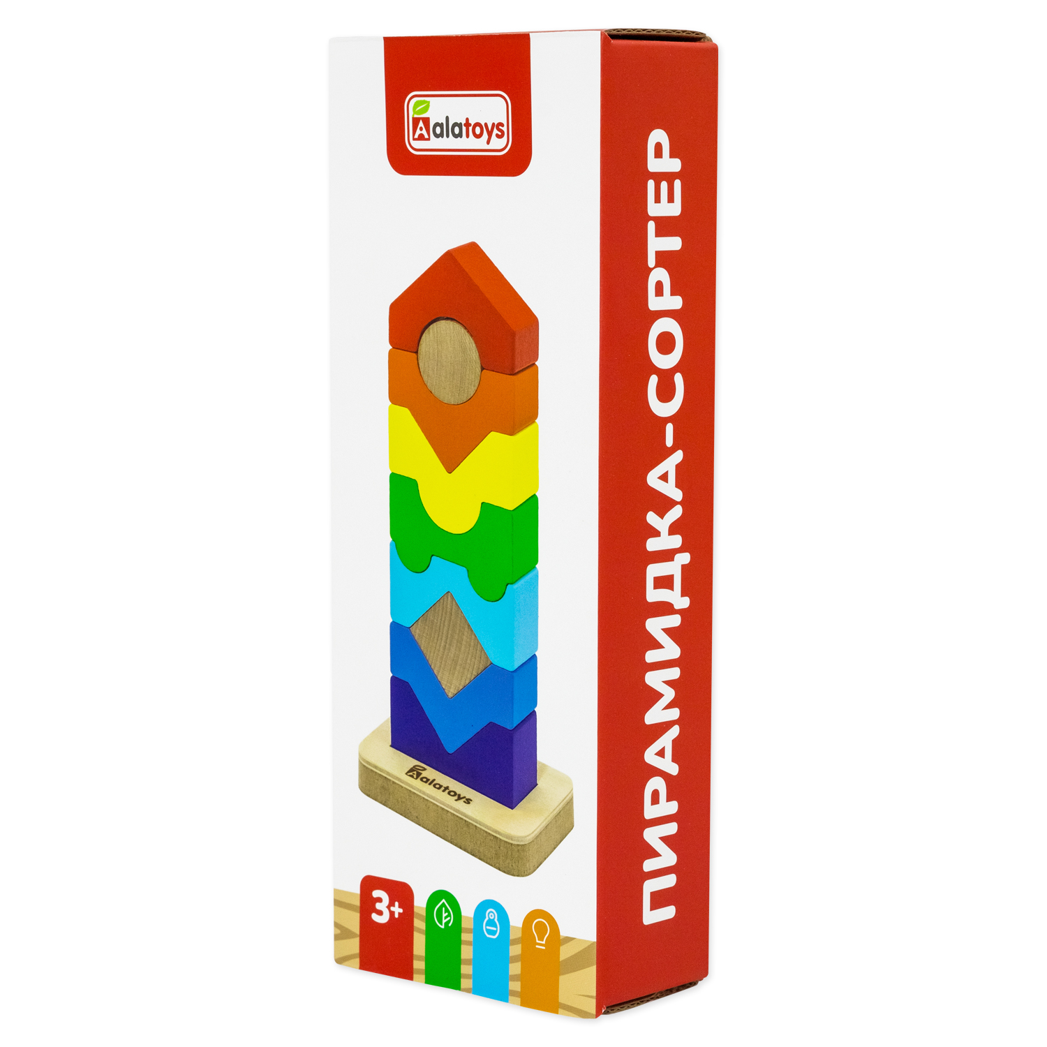 Игрушка Alatoys пирамидка Башня Монтессори - фото 9