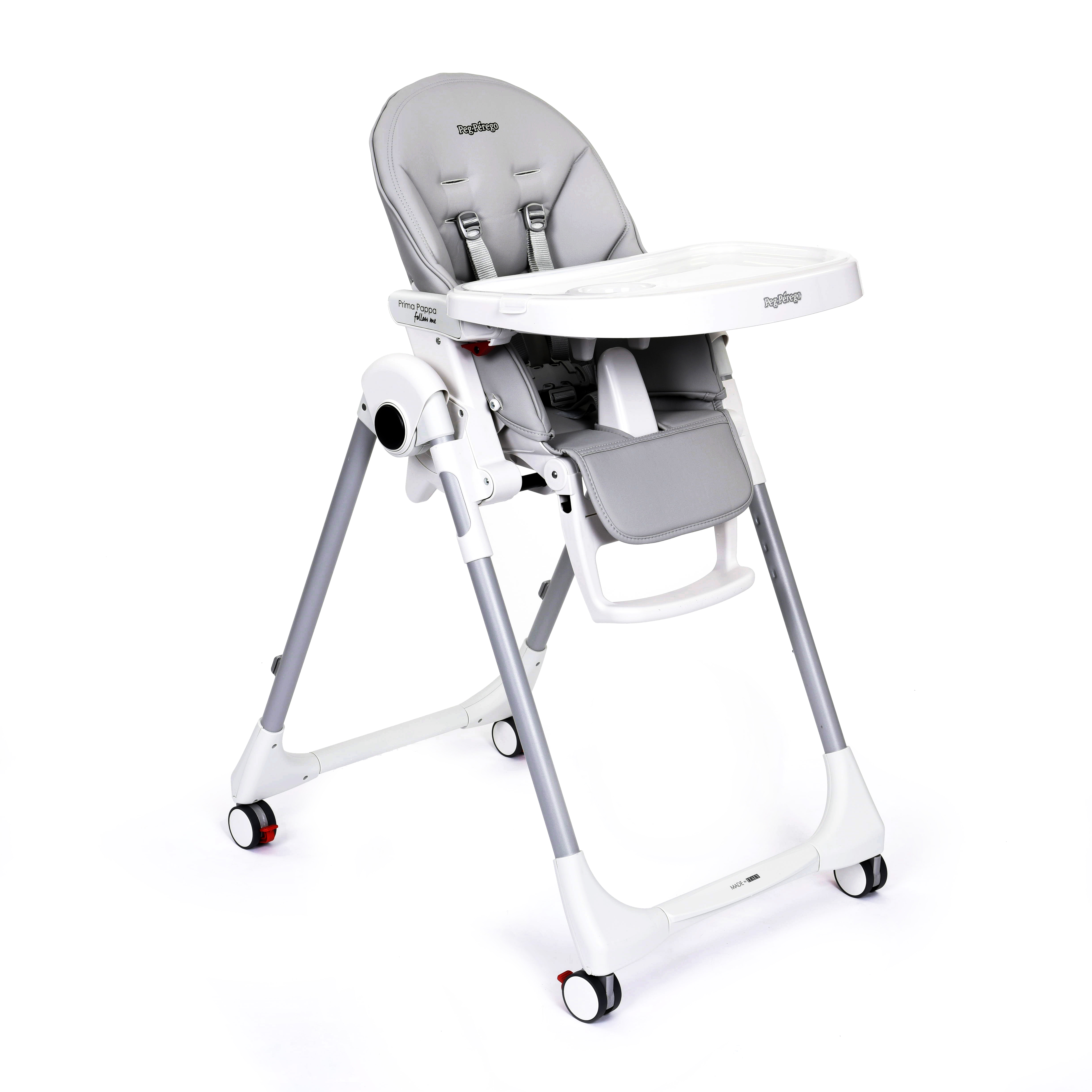Стульчик для кормления Peg-Perego Prima Pappa Follow Me серый - фото 3