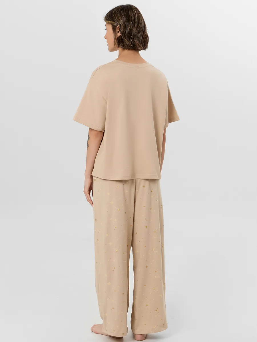 Пижама Mark Formelle (Марк Формэль) 592600/песочный +звезды на песочном - фото 3