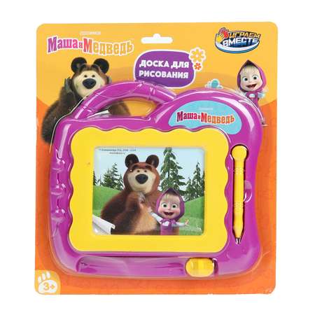 Доска для рисования Играем вместе Маша и Медведь Магнитная 394874