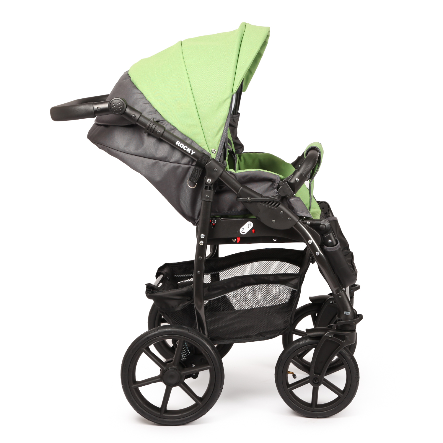 Коляска 2в1 Babyton Rocky Grey-Green - фото 7