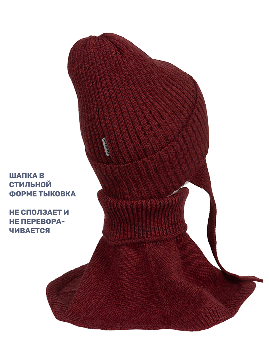 Комплект шапка и манишка NIKASTYLE 12з16024 паприка - фото 4