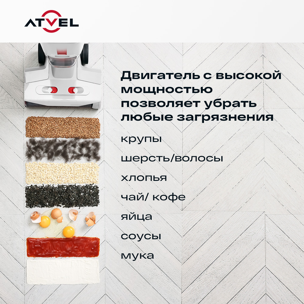 Моющий беспроводной пылесос Atvel f16 ultimate белый ультрафиолетовая стерилизация - фото 10