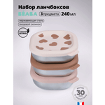 Набор посуды BEABA Ланчбокс 250 мл 3 предм.