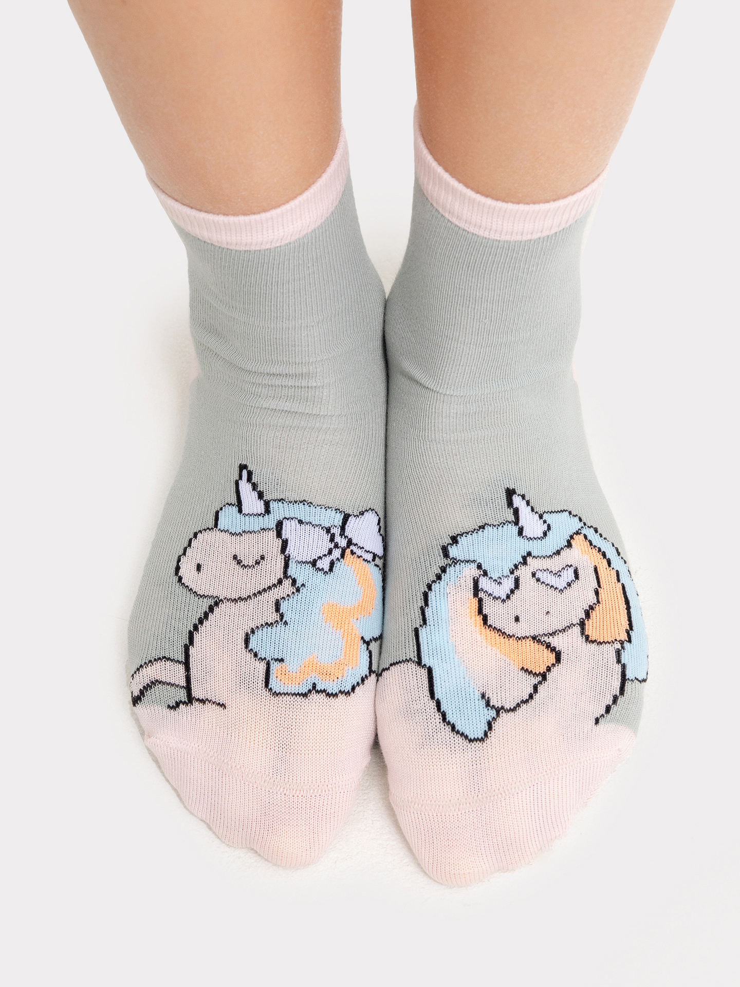 Носки 3 пары Mark Formelle (Марк Формэль) 430A-2646/св.оливка /св.лаванда /зефирный - фото 6