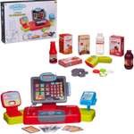 Игровой набор Abtoys продукты, прилавок, касса, тележки и корзинки