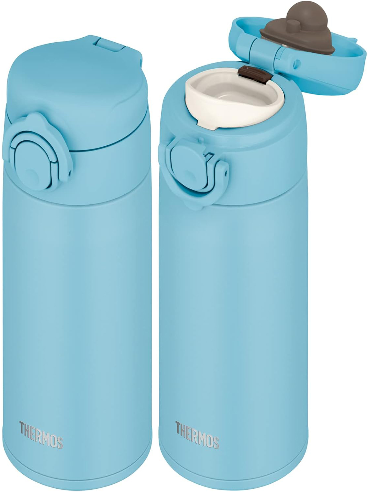 Термокружка для чая кофе 350 мл THERMOS JOK-350 голубая – нержавеющая сталь герметичная тепло/холод 12/12 часов - фото 8