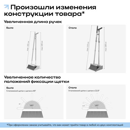 Набор Zetter Щетка и совок L
