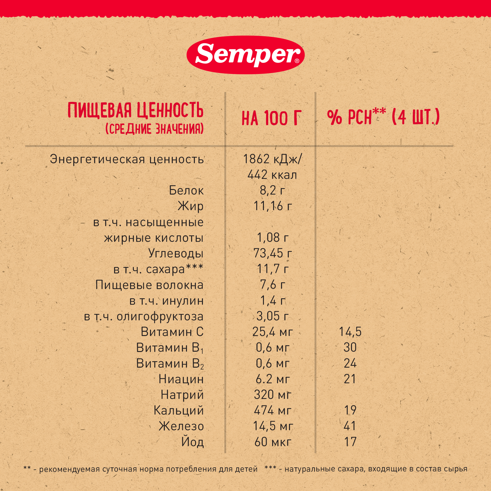Печенье Semper ванильное 125г с 6мес - фото 8