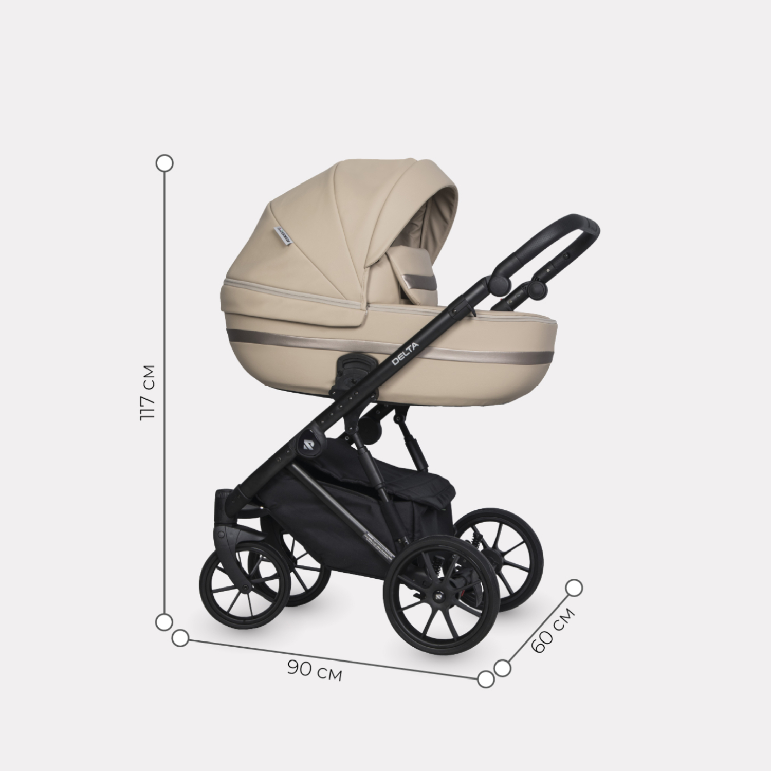 Коляска 3в1 Riko Basic Delta Ecco - фото 2