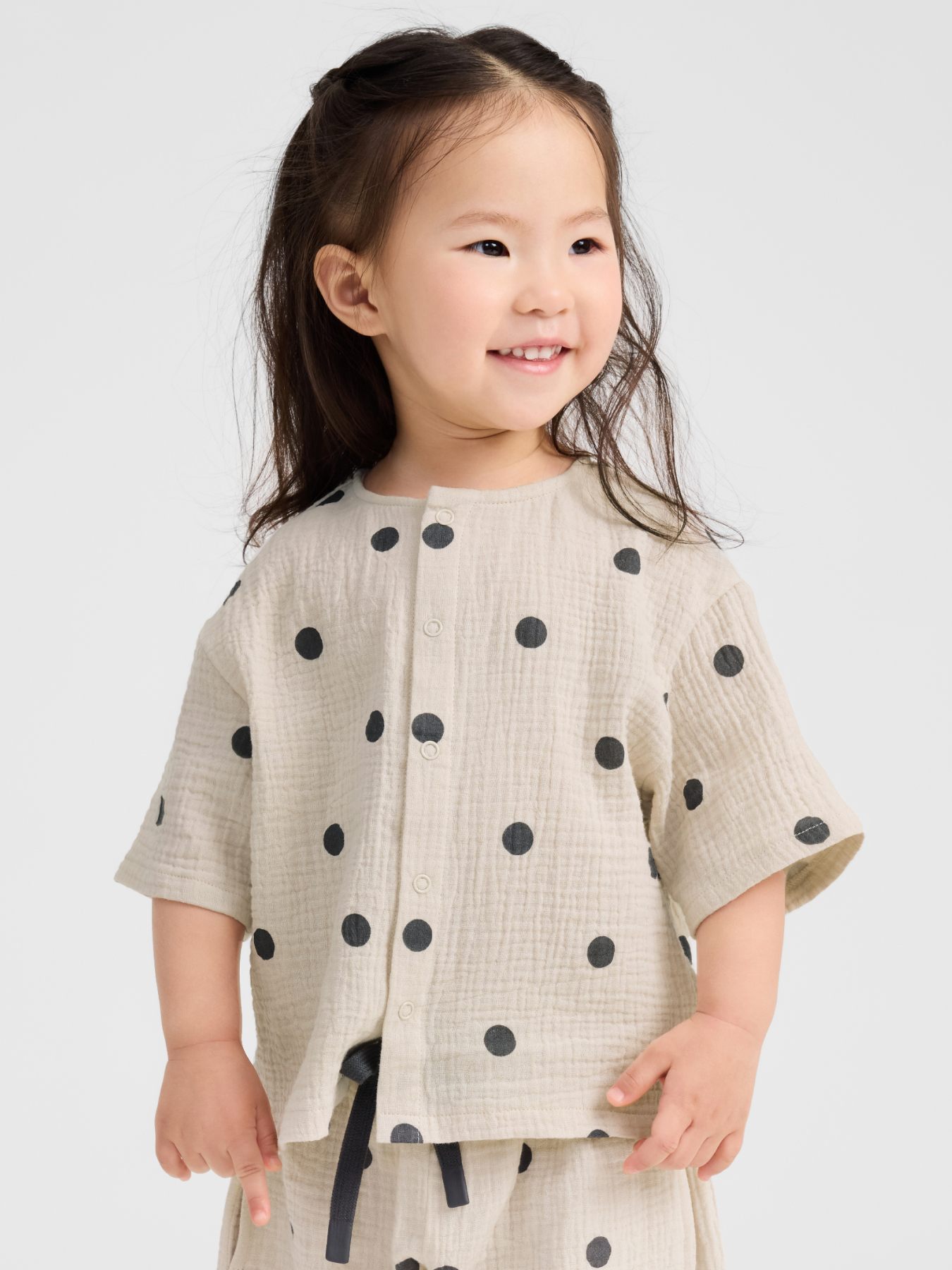 Рубашка Happy Baby 88271_beige with dots - фото 1