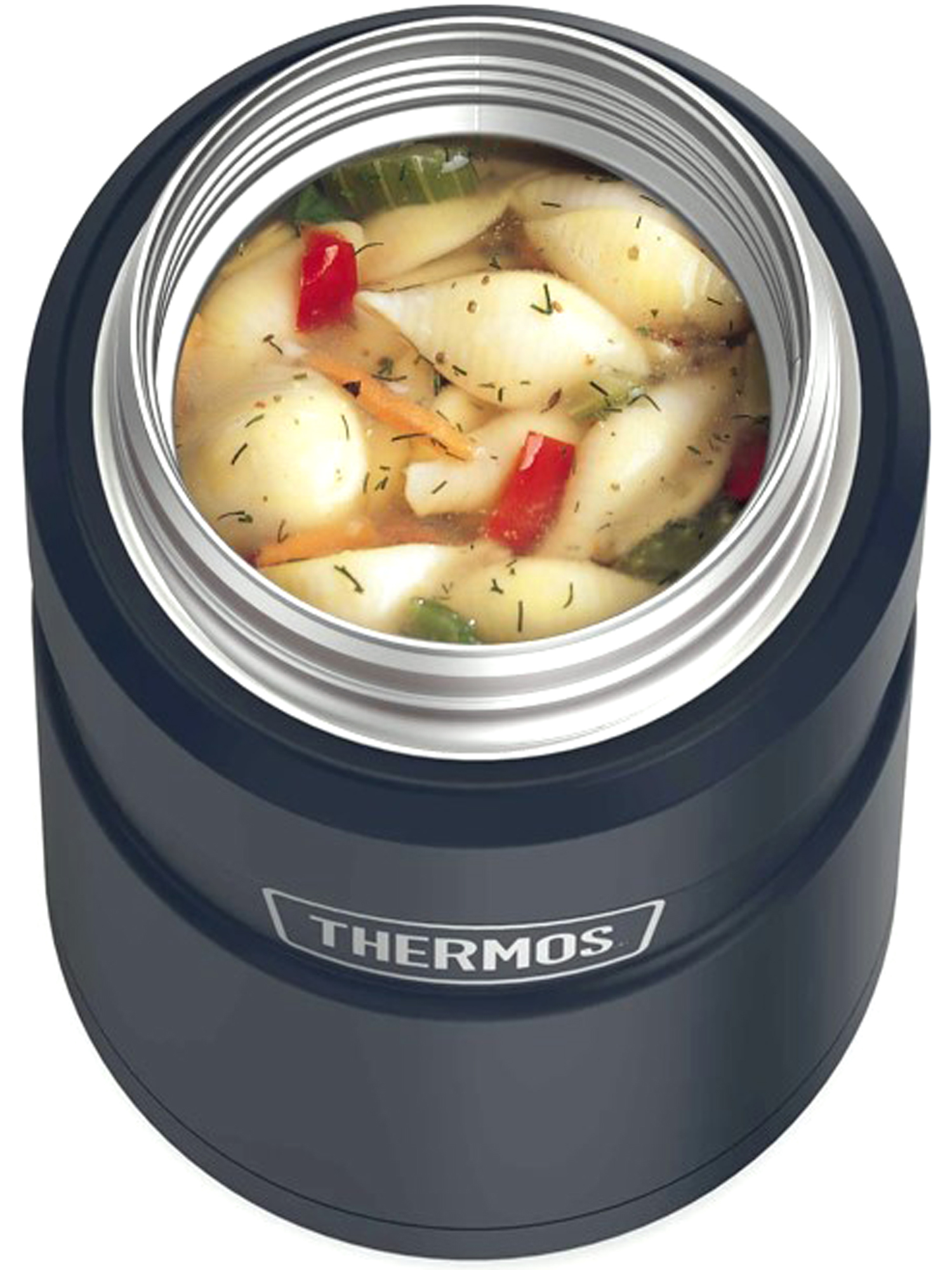 Термос для еды супа 710 мл с ложкой THERMOS KING-3020 тёмно-синий – нержавеющая сталь герметичный тепло/холод 14/24 часов - фото 10