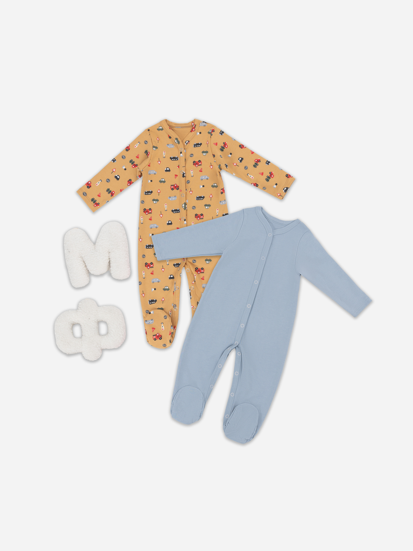 Комбинезон 2 шт Mark Formelle (Марк Формэль) 14005-2/машинки на бисквите +серо -голубой - фото 1