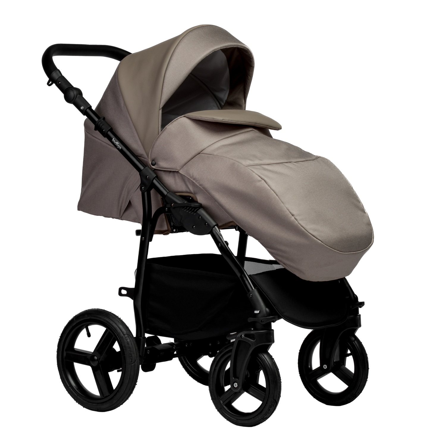Коляска 2в1 Indigo Impulse Eco Ie 05 т.бежевый - фото 4