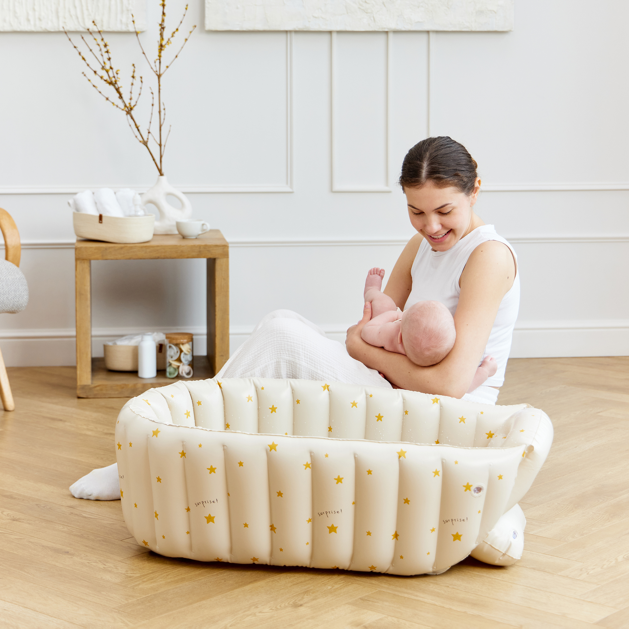 Надувная ванночка Happy Baby прямоугольная 50 л - фото 13