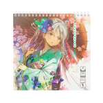 Скетчбук Prof-Press Девушка с зонтиком 40 листов на гребне плотность 150г/м2 жесткая подложка 190х190 мм