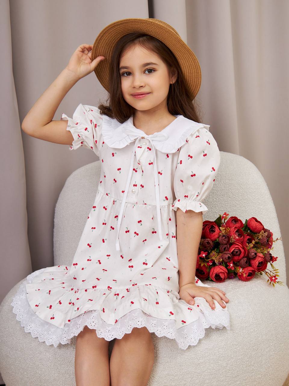 Платье Sofisha kids Plat.vorot.cherry - фото 3