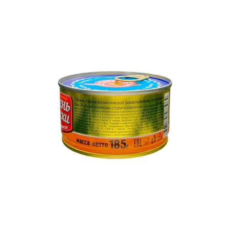 Печень трески Вкусные Консервы по-мурмански паштет ж/б 185г