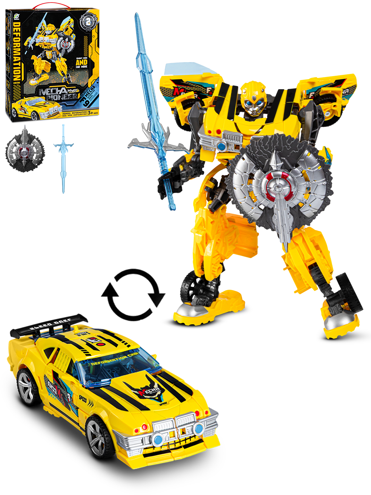 Фигурка AUTODRIVE Робот трансформер Машинка - фото 17